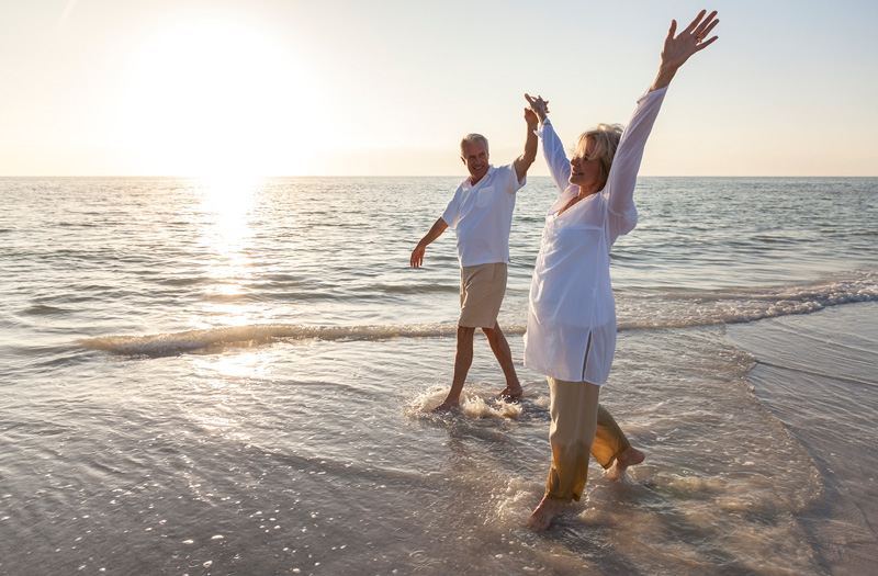 seniors enjoying their holiday